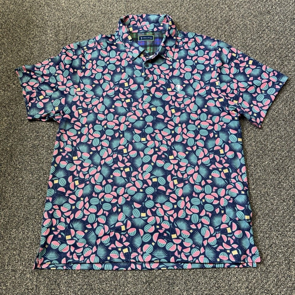 Lot Of 5 William Bill Murray Golf Polo Shirts XL Colorful Cocktail Pizza Beach - Picture 13 of 15